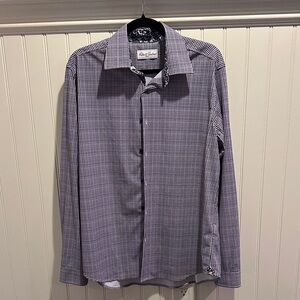 Robert Graham Micro Checkered Blue Sport Shirt